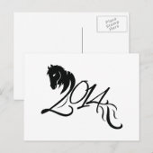 Cartes Pour Fêtes Annuelles Année du cheval 2014 (Devant / Derrière)