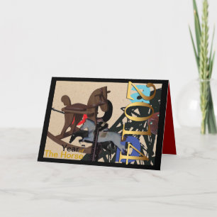 Cartes Pour Fêtes Annuelles Année du Cheval 2014 - Dada Collage - Salutations