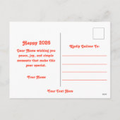 Cartes Pour Fêtes Annuelles Année du cheval 2026 (Dos)