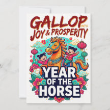 Année du Cheval - Galoper dans la Joie & la Prospe