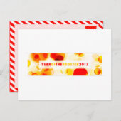 Cartes Pour Fêtes Annuelles année du coq 2017 (bokeh) (Devant / Derrière)