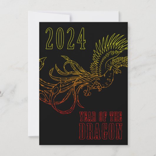 Cartes Pour Fêtes Annuelles année du dragon (Devant)