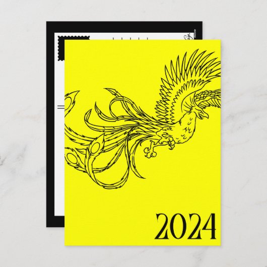 Cartes Pour Fêtes Annuelles année du dragon 2024 (Devant / Derrière)