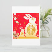 Cartes Pour Fêtes Annuelles Année du Lapin (Debout devant)