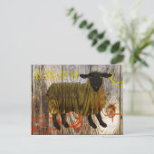 Cartes Pour Fêtes Annuelles année du mouton en bois (Debout devant)