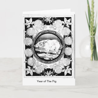 Cartes Pour Fêtes Annuelles Année du porc