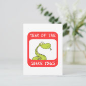 Cartes Pour Fêtes Annuelles Année du serpent 1965 (Debout devant)
