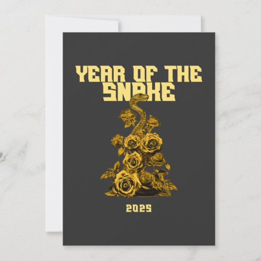 Cartes Pour Fêtes Annuelles Année du serpent 2025 (Devant)