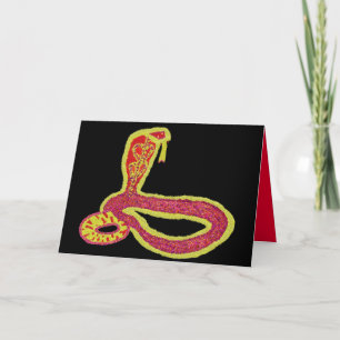 Cartes Pour Fêtes Annuelles Année du serpent chinois lunaire parties scintilla