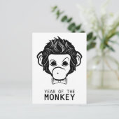 Cartes Pour Fêtes Annuelles année du singe (bowtie) (Debout devant)
