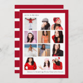 Cartes Pour Fêtes Annuelles Année En Revue Douze Photo Personnalisée Noël (Devant / Derrière)