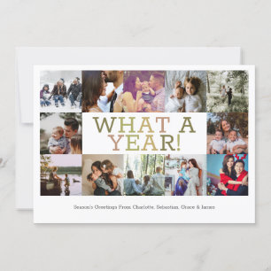 Cartes Pour Fêtes Annuelles Année En Revue Douze Photo Personnalisée Noël