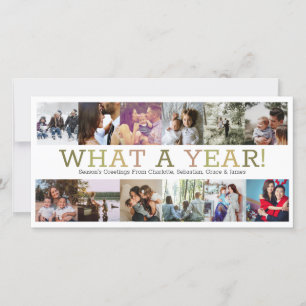 Cartes Pour Fêtes Annuelles Année En Revue Douze Photo Personnalisée Noël