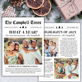 Cartes Pour Fêtes Annuelles Année en revue Family Newsletter Noël Photo