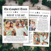 Cartes Pour Fêtes Annuelles Année en revue Family Newsletter Noël Photo