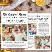 Cartes Pour Fêtes Annuelles Année en revue Family Newsletter Noël Photo