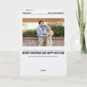 Cartes Pour Fêtes Annuelles Année en revue Journal de Noël Multiphoto (Dos)