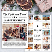 Cartes Pour Fêtes Annuelles Année en revue Journal Famille Photo unique Happy