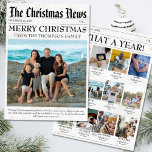 Cartes Pour Fêtes Annuelles Année en revue Journal Noël Famille Photo<br><div class="desc">Capturez l'essence de l'année passée avec notre carte de vacances de Noël de la famille de photos de Noël de journal année en couleurs. Cette carte de vacances magnifiquement conçue dispose d'un modèle de carte de Noël journal qui mêle harmonieusement nostalgie et élégance moderne. Avec son design de Noël minimaliste,...</div>