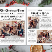 Cartes Pour Fêtes Annuelles Année en revue Journal unique Photo de Noël