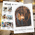 Cartes Pour Fêtes Annuelles Année en revue Minimaliste photo Noël Collage<br><div class="desc">Capturez les moments forts de votre famille avec l'année en revue Minimaliste Photo Noël Collage Carte de vacances. Parfait pour ceux qui souhaitent partager leur année de manière belle et significative, cette carte sert de bulletin de Noël familial et de salut festif. Le format photo collage "What A Year" vous...</div>
