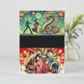 Cartes Pour Fêtes Annuelles Année lunaire du serpent 2025 (Debout devant)