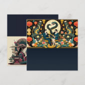 Cartes Pour Fêtes Annuelles Année lunaire du serpent 2025 ! (Devant / Derrière)