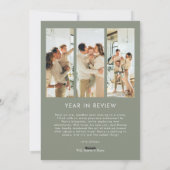 Cartes Pour Fêtes Annuelles Année Minimale En Revue Joyeuses Vacances Autour P (Dos)