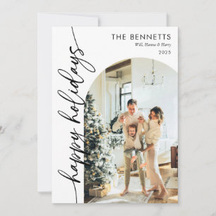 Cartes Pour Fêtes Annuelles Année Minimaliste Moderne En Revue Arc Photo