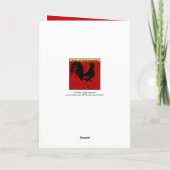 Cartes Pour Fêtes Annuelles Année personnalisable du coq 2017 2 de salutation (Dos)