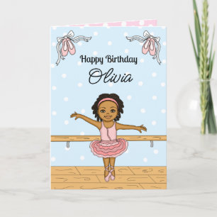 Cartes Pour Fêtes Annuelles Anniversaire de Ballerina personnalisée