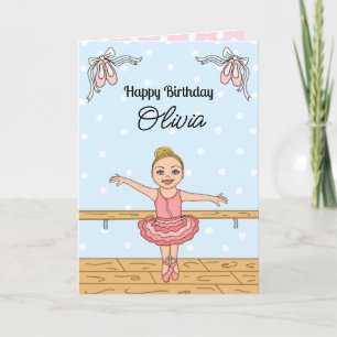 Cartes Pour Fêtes Annuelles Anniversaire de Ballerina personnalisée