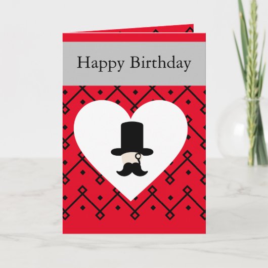 Cartes Pour Fêtes Annuelles Anniversaire de Gentleman Editable (Devant)