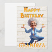 Cartes Pour Fêtes Annuelles Anniversaire de grand-mère (Devant / Derrière)