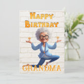 Cartes Pour Fêtes Annuelles Anniversaire de grand-mère (Debout devant)