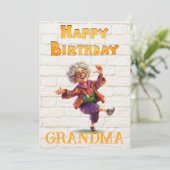 Cartes Pour Fêtes Annuelles Anniversaire de grand-mère (Debout devant)