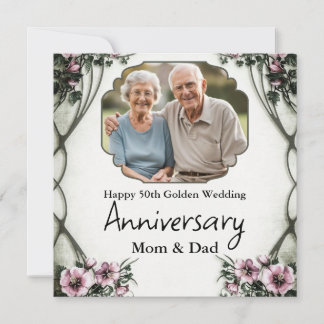 Cartes Pour Fêtes Annuelles Anniversaire de Mariage heureux personnalisé