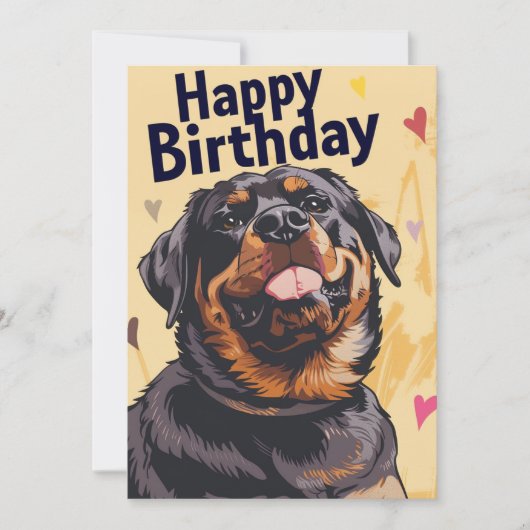 Cartes Pour Fêtes Annuelles Anniversaire de Rottweiler (Devant)