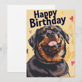Cartes Pour Fêtes Annuelles Anniversaire de Rottweiler (Devant / Derrière)