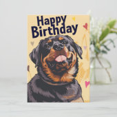 Cartes Pour Fêtes Annuelles Anniversaire de Rottweiler (Debout devant)