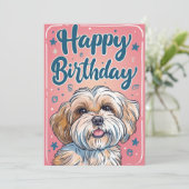 Cartes Pour Fêtes Annuelles Anniversaire de Shi Tzu (Debout devant)