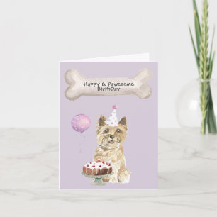 Cartes Pour Fêtes Annuelles Anniversaire de Terrier Cairn