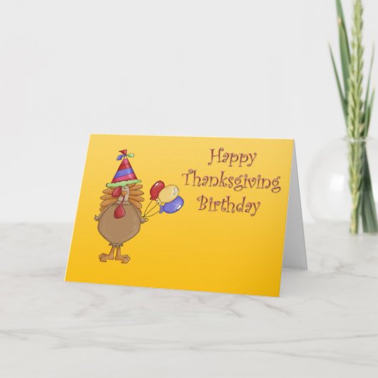 Cartes Pour Fêtes Annuelles Anniversaire de Thanksgiving (Devant)