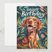 Cartes Pour Fêtes Annuelles Anniversaire de Vizsla (Devant / Derrière)