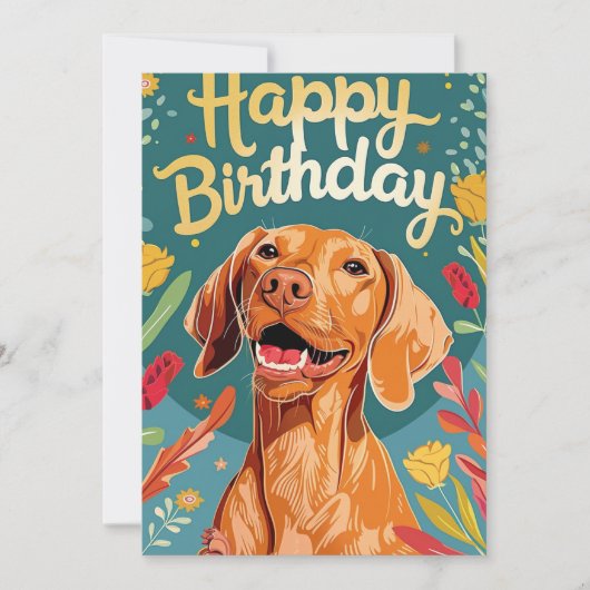 Cartes Pour Fêtes Annuelles Anniversaire de Vizsla (Devant)