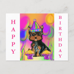 Cartes Pour Fêtes Annuelles Anniversaire de Yorkie Poo