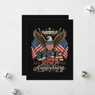 Cartes Pour Fêtes Annuelles Anniversaire des 250 ans d'Amérique USA 1776 2026
