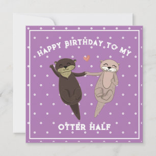 Cartes Pour Fêtes Annuelles Anniversaire Drôle, Joyeux Anniversaire À Ma Moiti