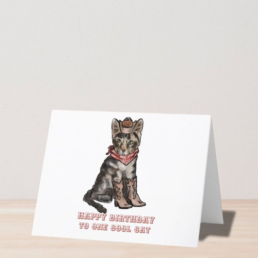 Cartes Pour Fêtes Annuelles anniversaire du chat cowboy