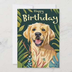 Cartes Pour Fêtes Annuelles Anniversaire du Golden Retriever